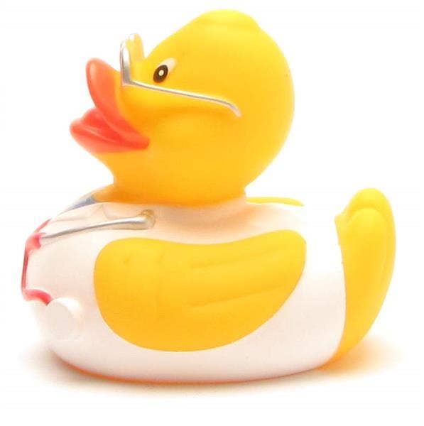 Rubber duck doctor with glasses - rubber duck