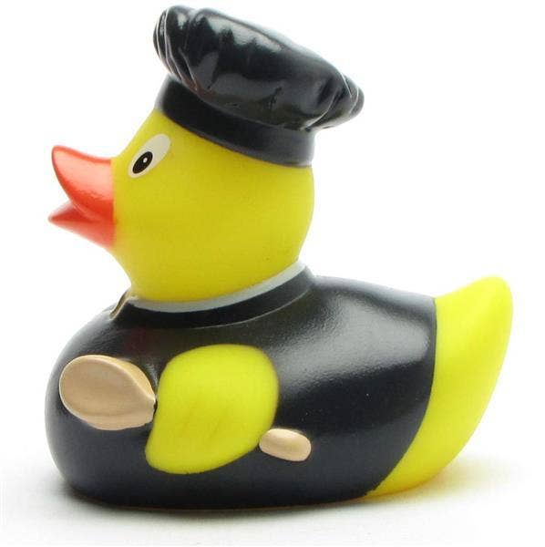 Cook bath duck - black - rubber duck