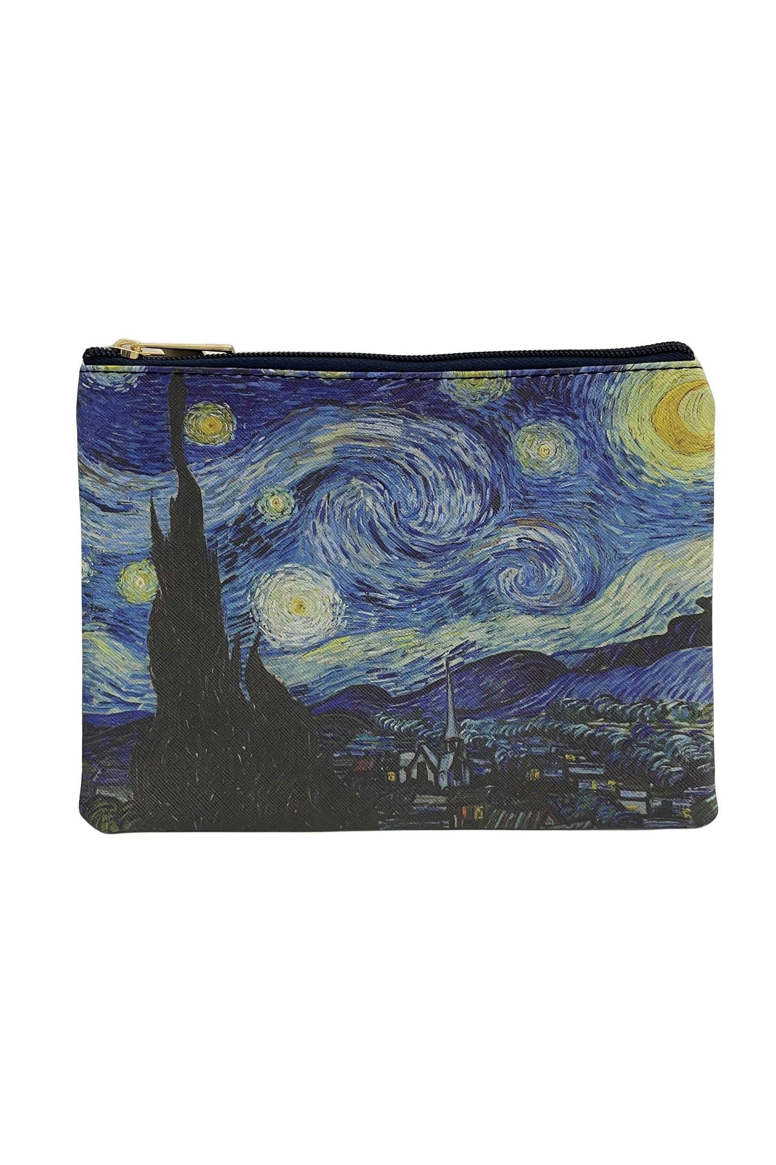 Van Gogh Starry Night Print - Mini Clutch