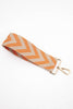 Two Tone Chevron Print Woven Wrist Strap in Orange