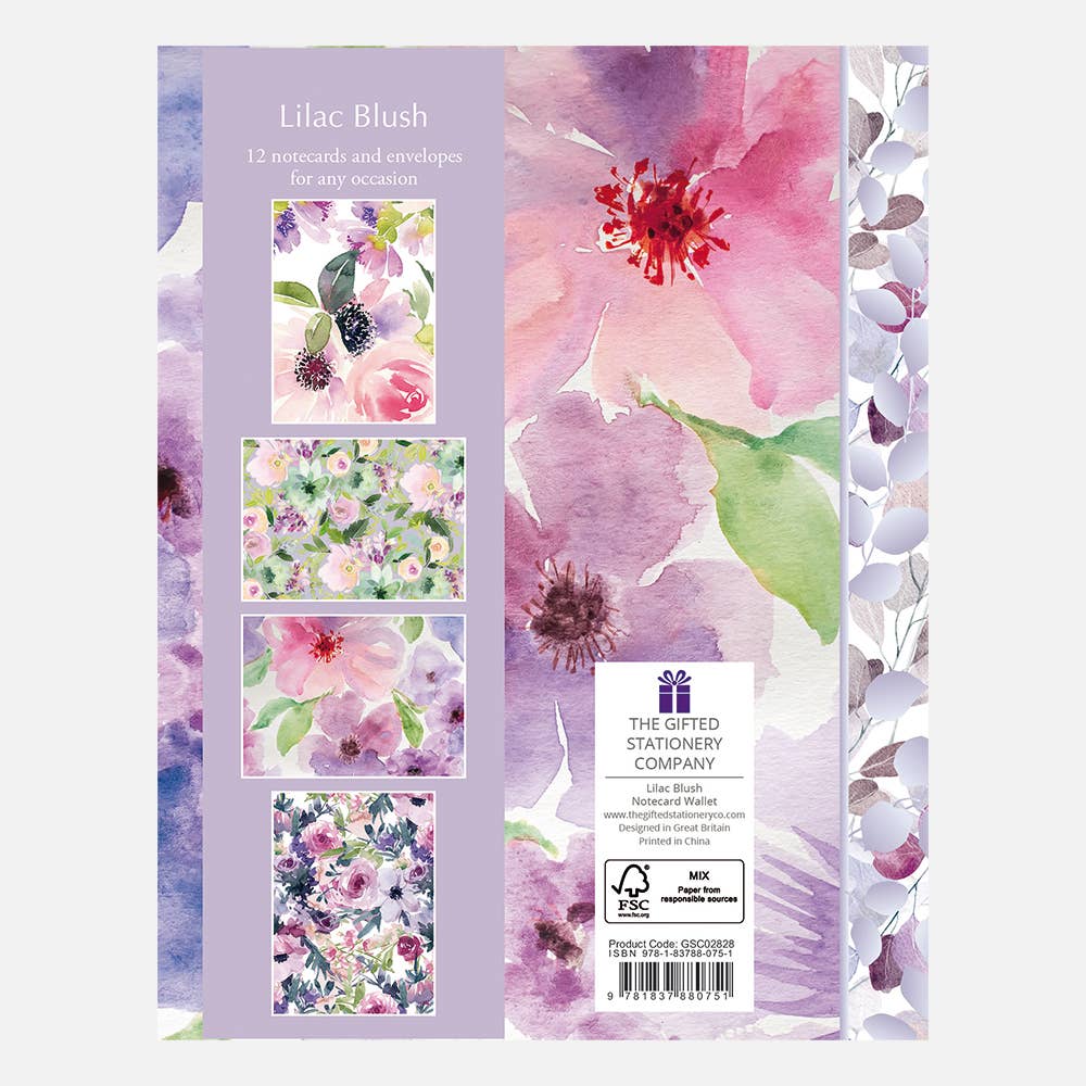 Notecard Wallet - Lilac Blush