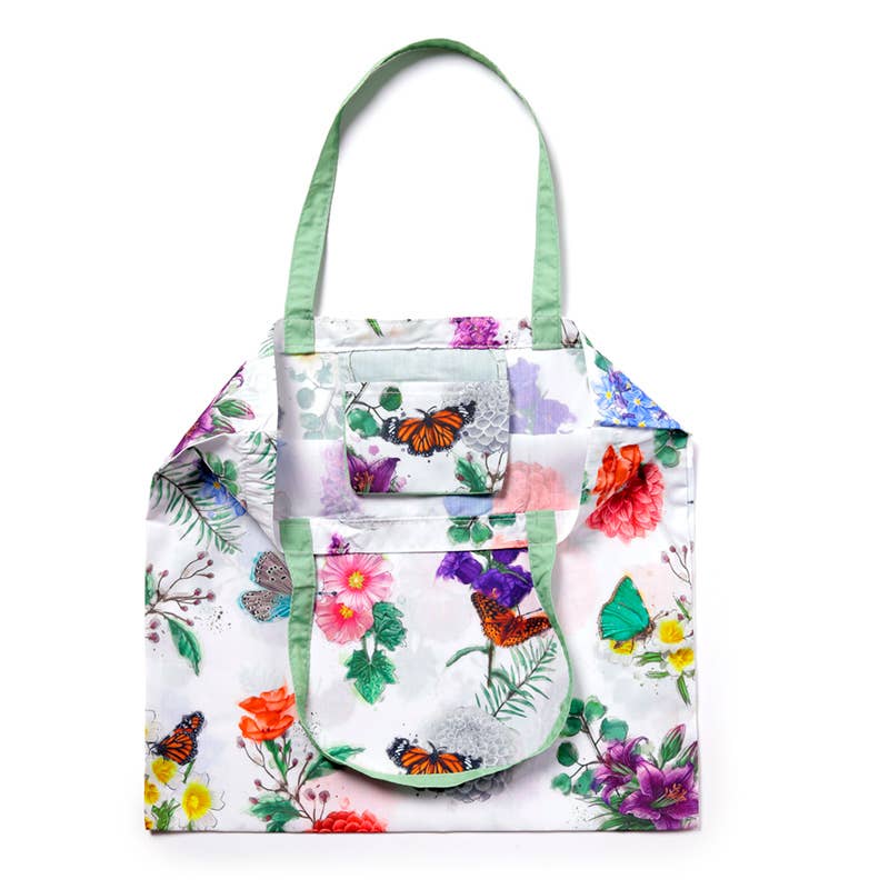 Foldable Reusable Shopping Bag Butterfly Meadows