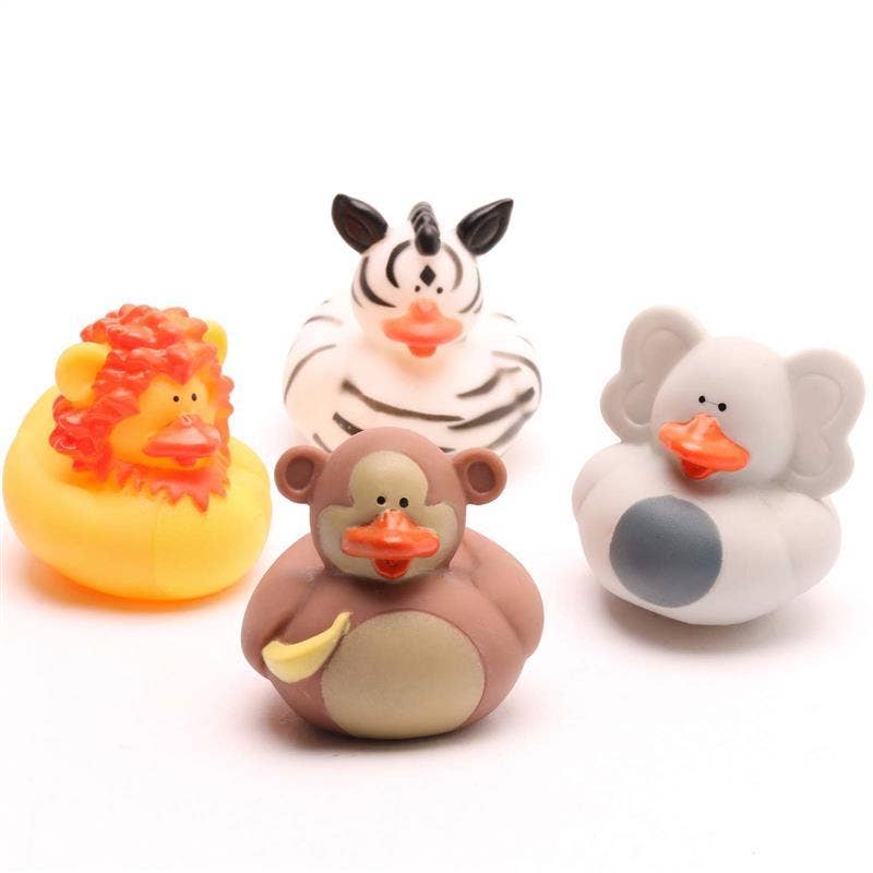 Wild animals bath duck - rubber ducks - set of 4