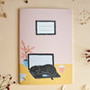 Cat notebook in DIN A5 format with 40 blank pages