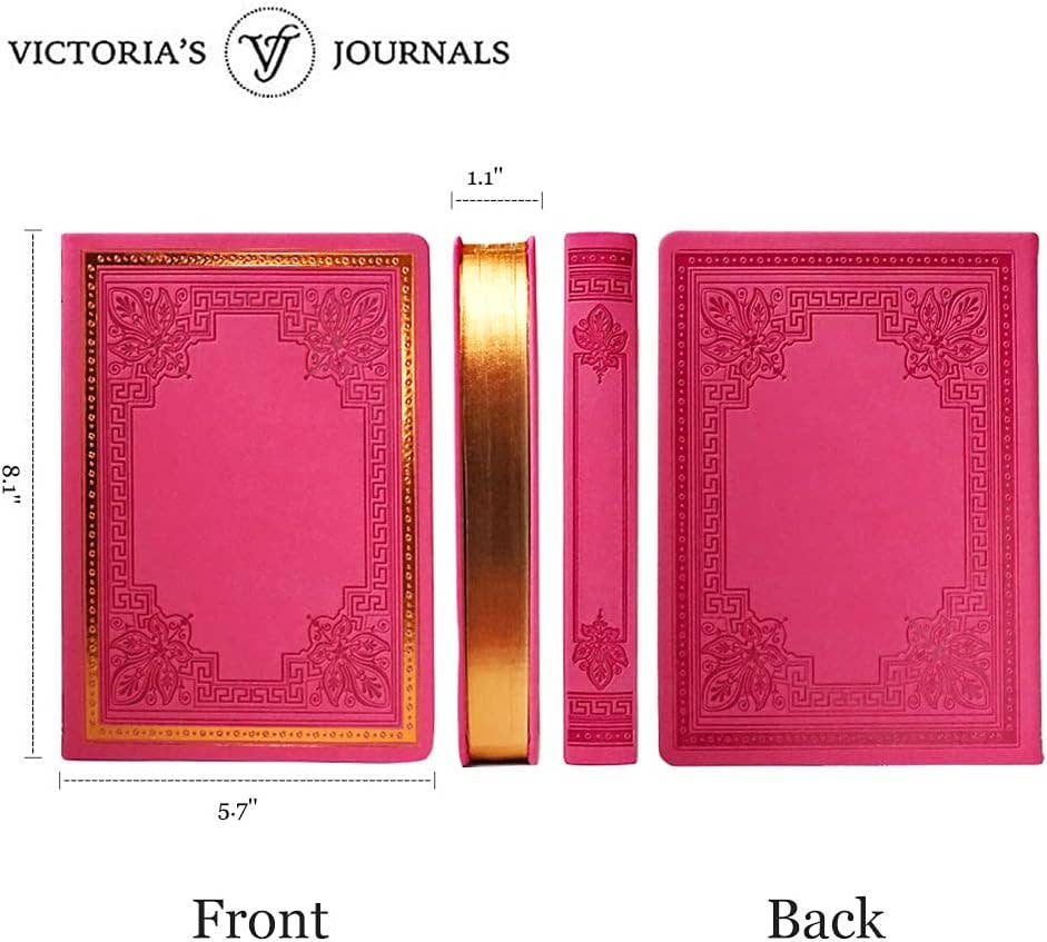 Victoria's Journals Antique Style Diary Hard Cover (Pink)