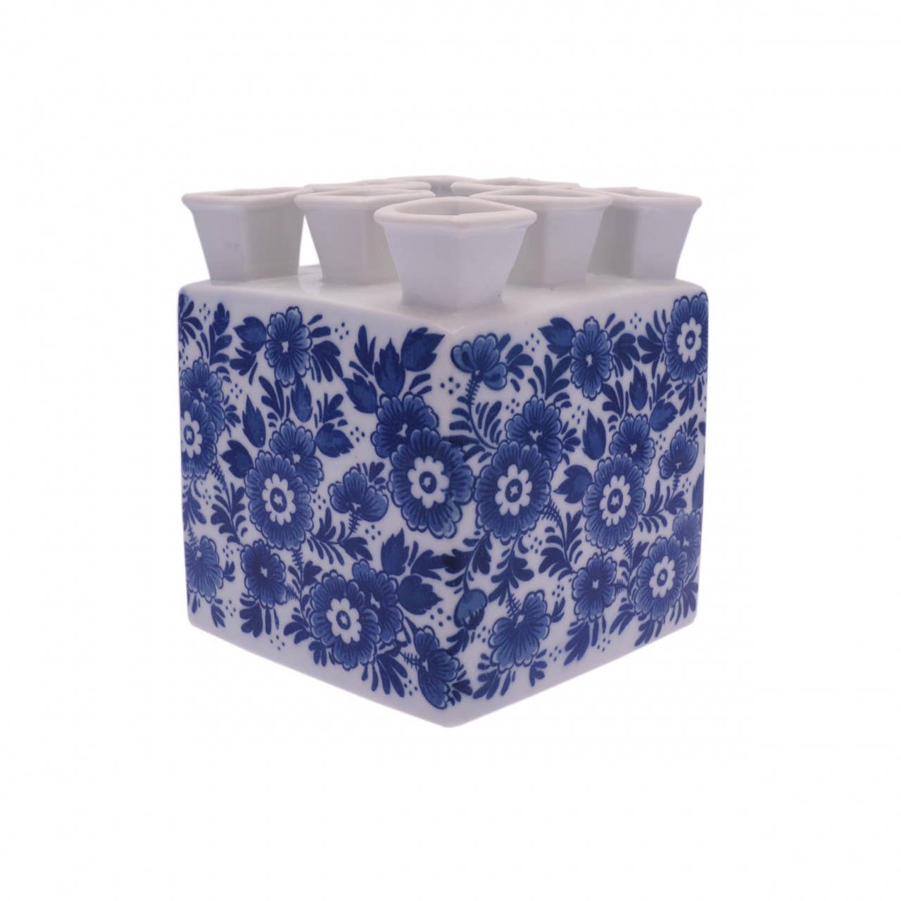 Tulip vase blue square flower