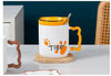 Load image into Gallery viewer, Cartoon Ceramic Mug with Lid Cat Panda Tiger