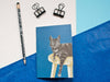 Cat notebook in DIN A6 format with 40 blank pages