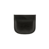 Round leather strap purse.