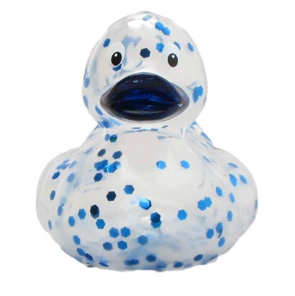 Blue glitter rubber duck - rubber duck