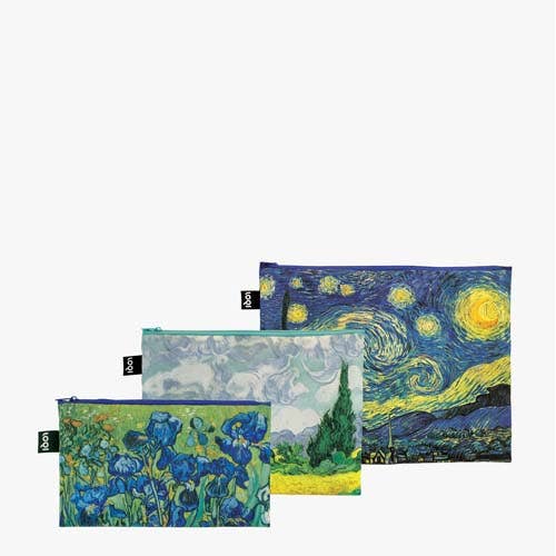 Vincent Van Gogh Inspired Women's Pouch: Irises & Wheatfield