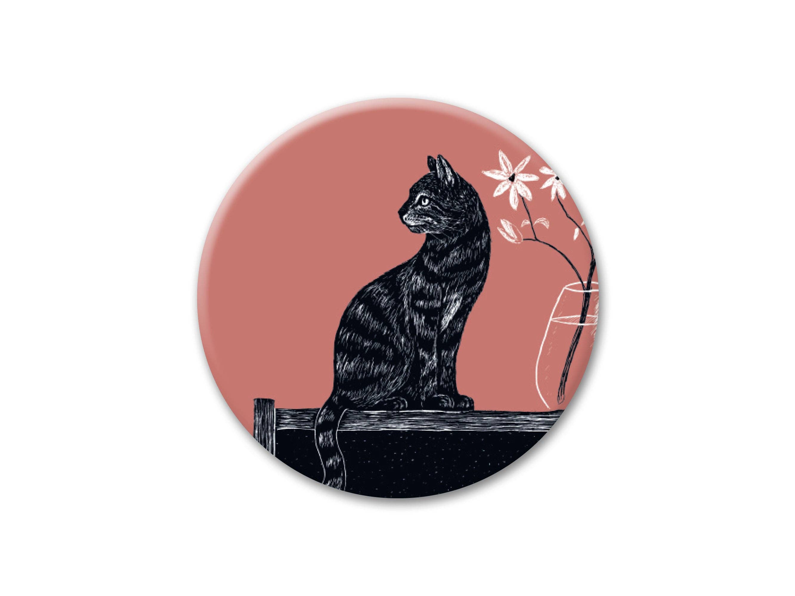 Round Magnet Cat