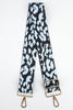 Two Tone Animal Print Bag Strap in Blue