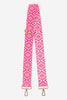 Two Tone Ikat Print Woven Bag Strap in Neon Pink