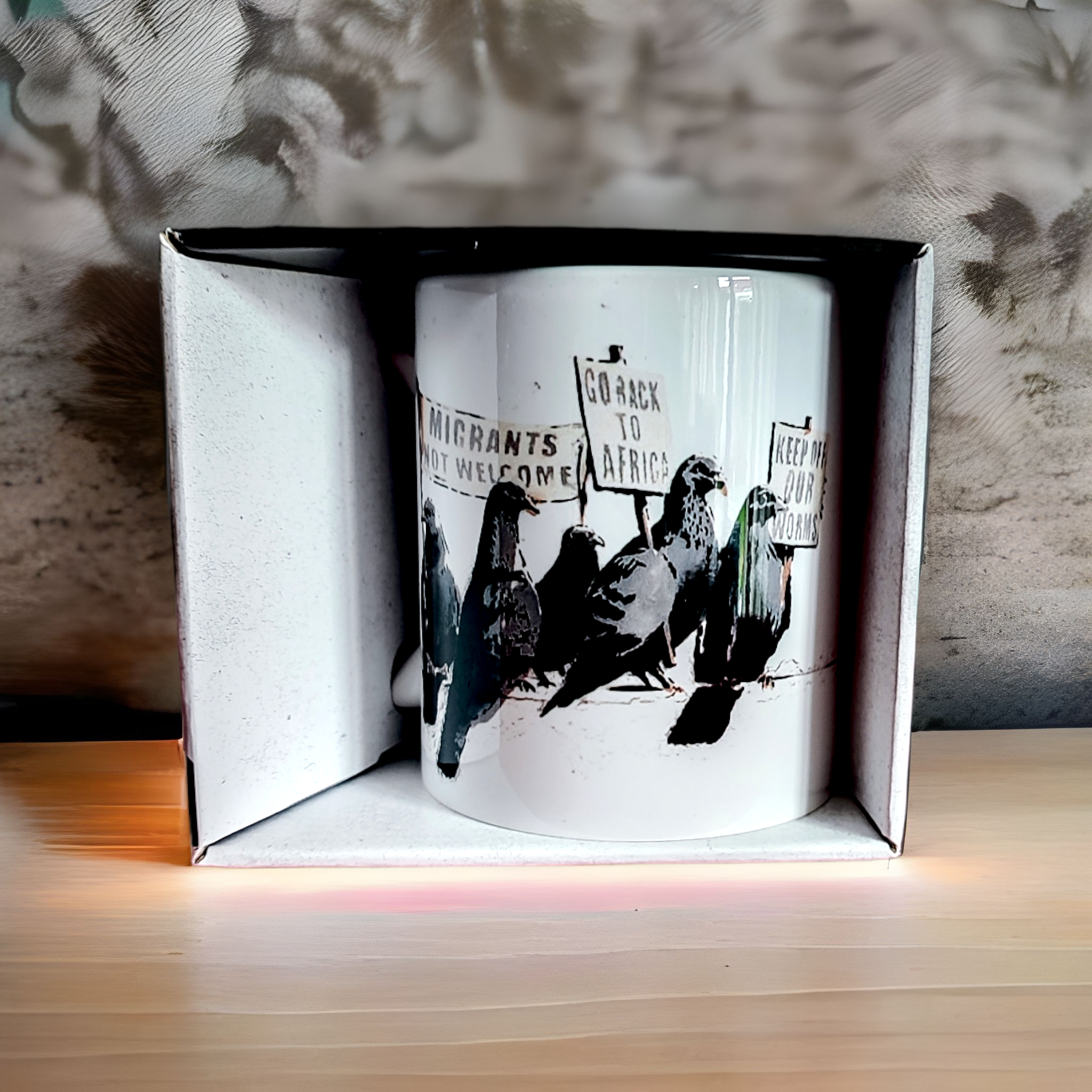 Banksy Ceramic Mug 325ml - Birds