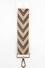 Two Tone Chevron Print Woven Wrist Strap in Navy Blue