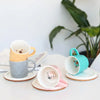 Load image into Gallery viewer, Cute Bear Cup and saucer, Kawaii Cup