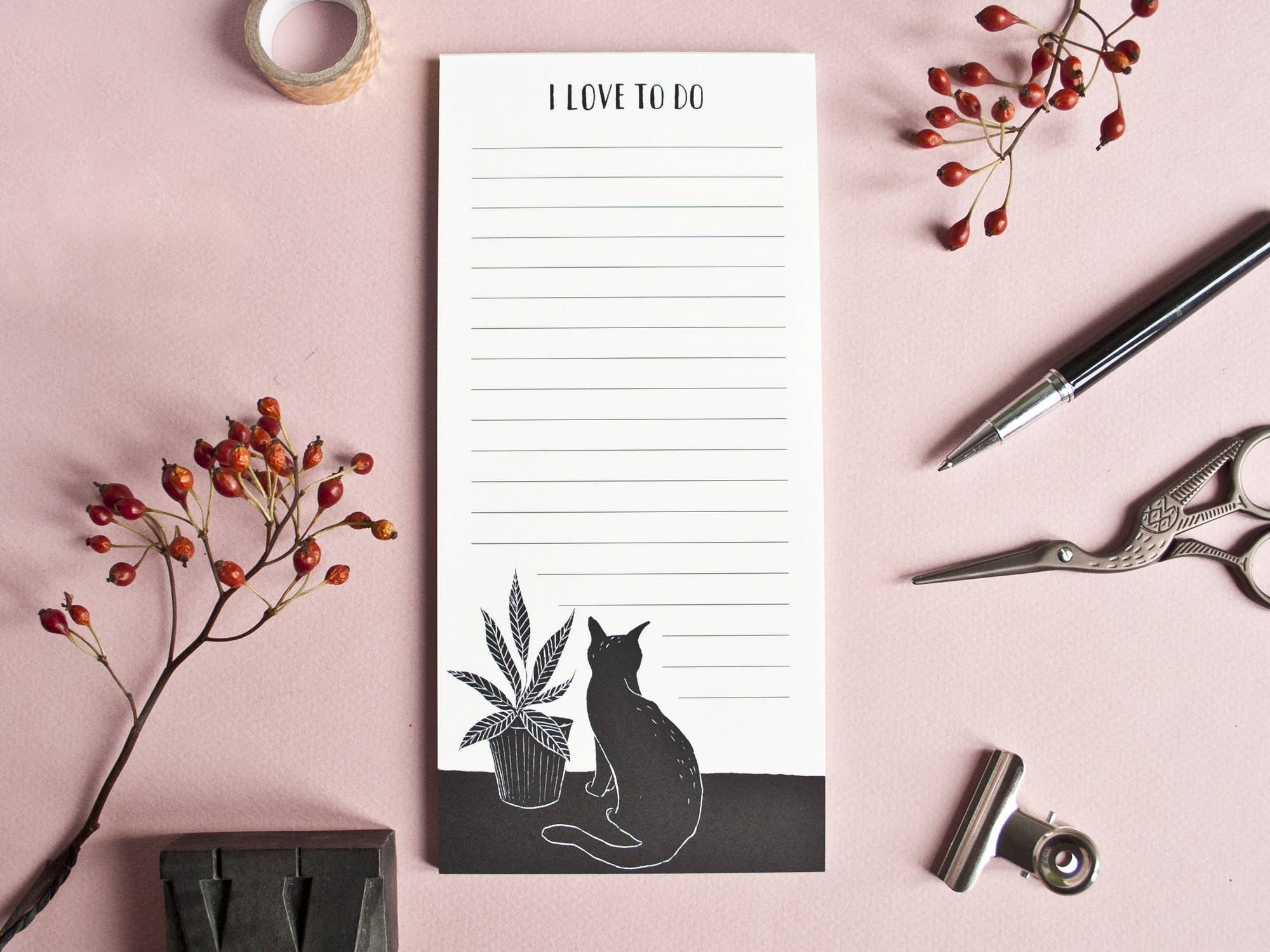 I love to do - Notepad Cat