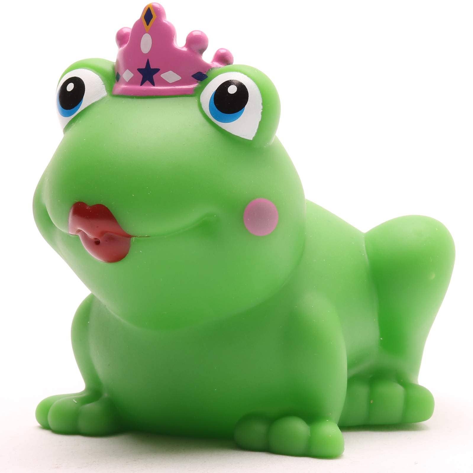 Frog queen with pink crown - bath toy