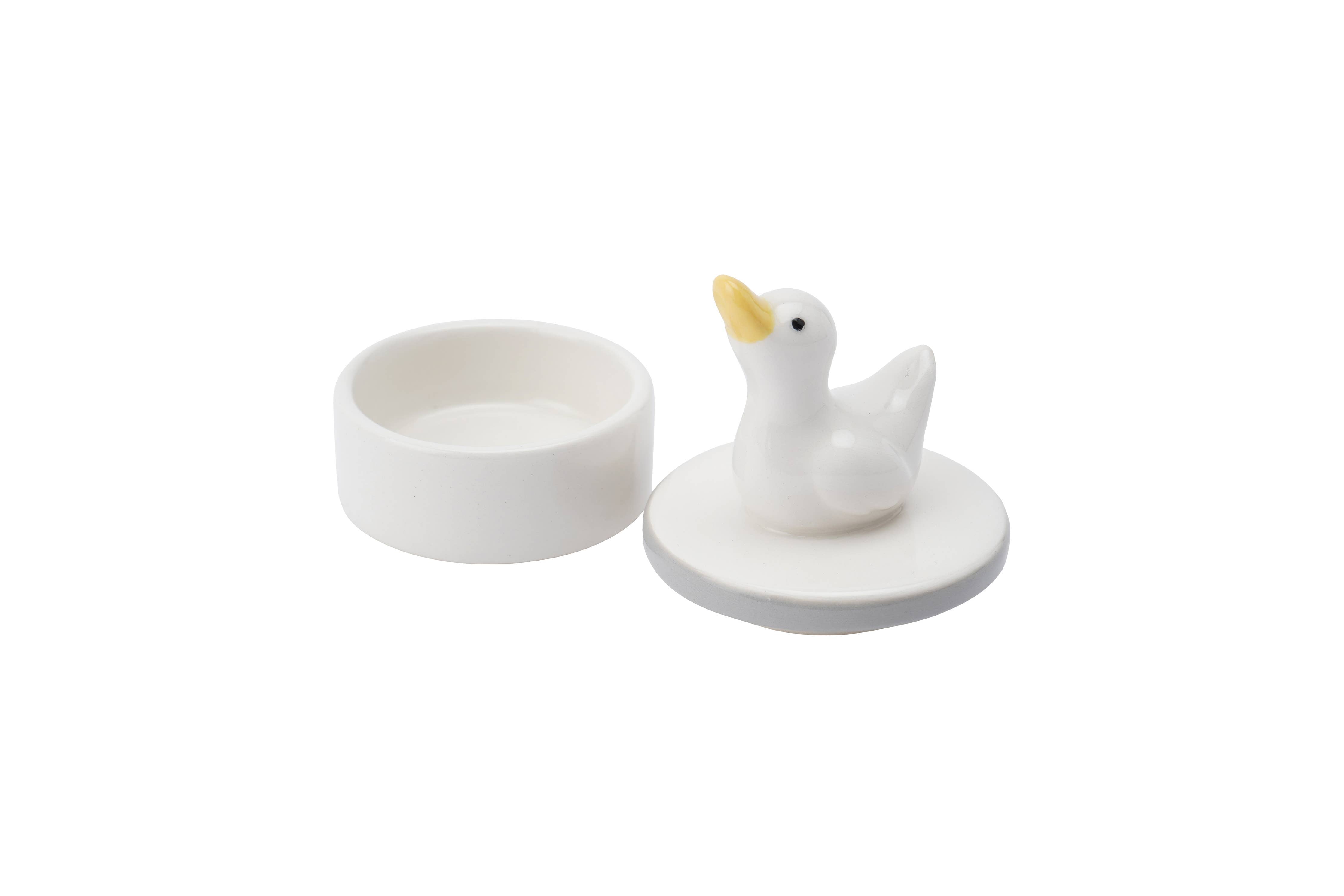 Send With Love Duck Ceramic Trinket Pot