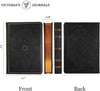 Vintage Classic Style Diary Notebook Vegan Leather (Black)S