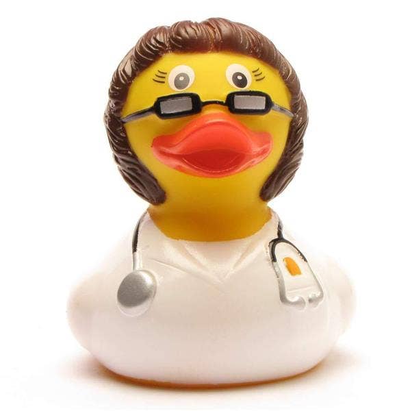 Rubber duck doctor - brunette - rubber duck