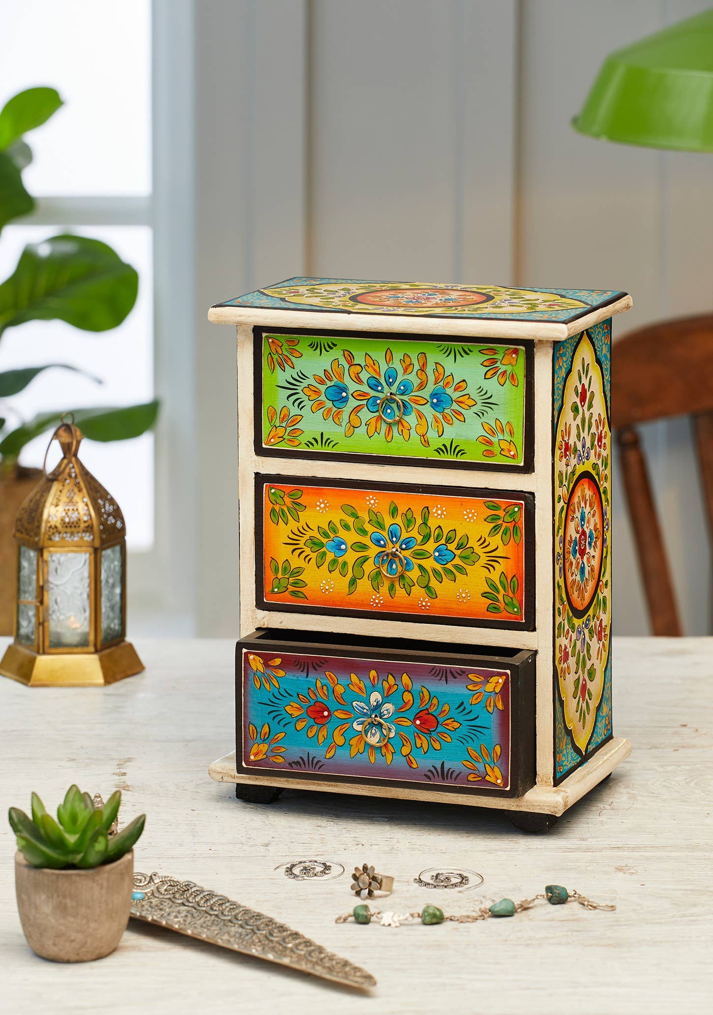 Manya Hand Painted 3-Drawer Chest