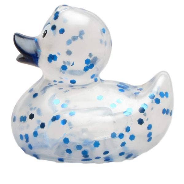 Blue glitter rubber duck - rubber duck