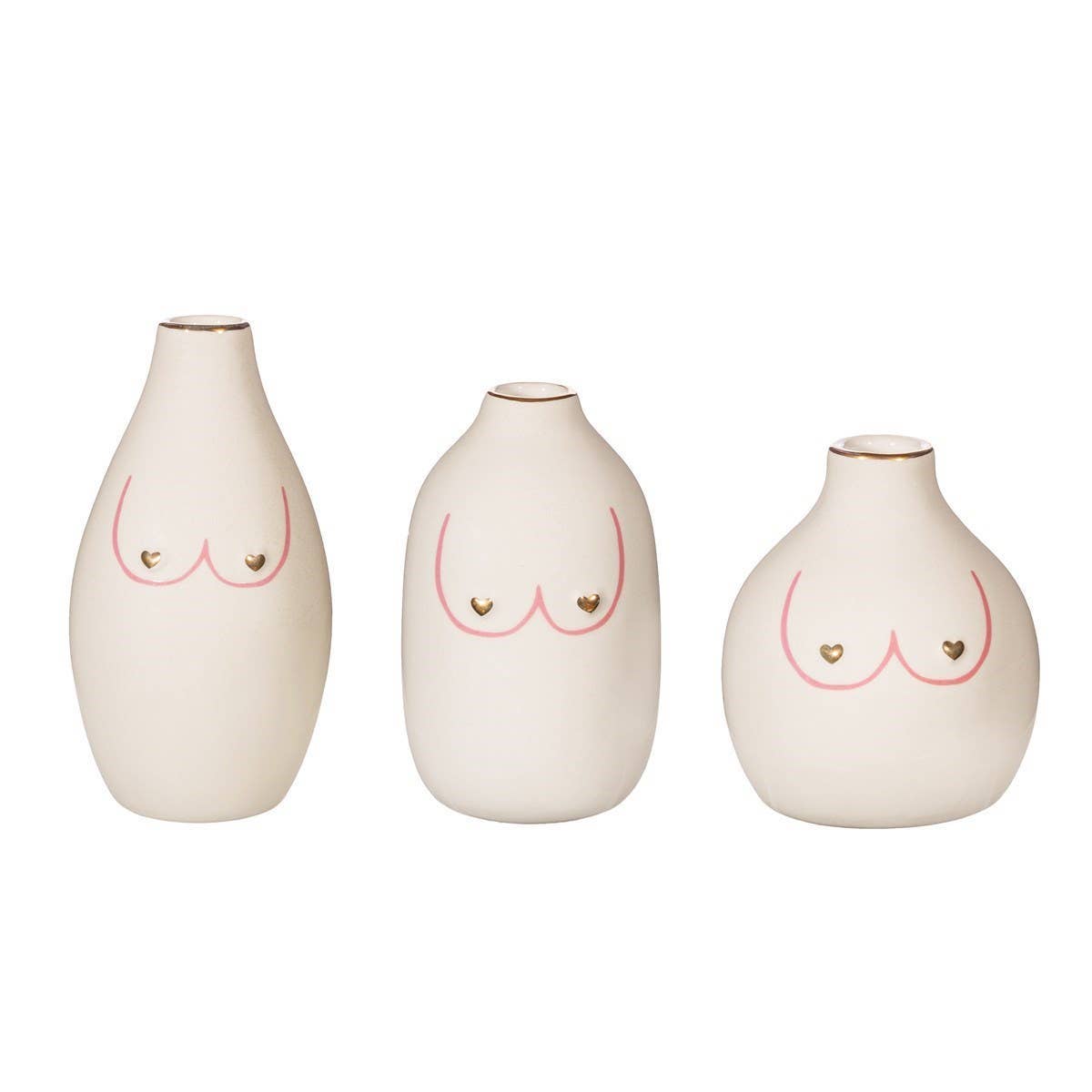 Girl Power Boobies Vases- Set Of 3