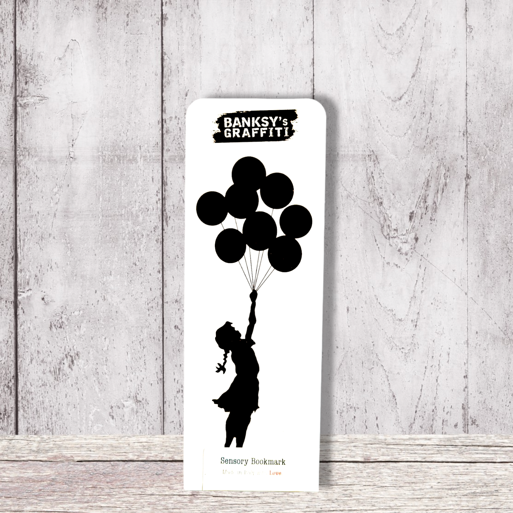 Banksy Scented Bookmark - Flying Balloons Girl