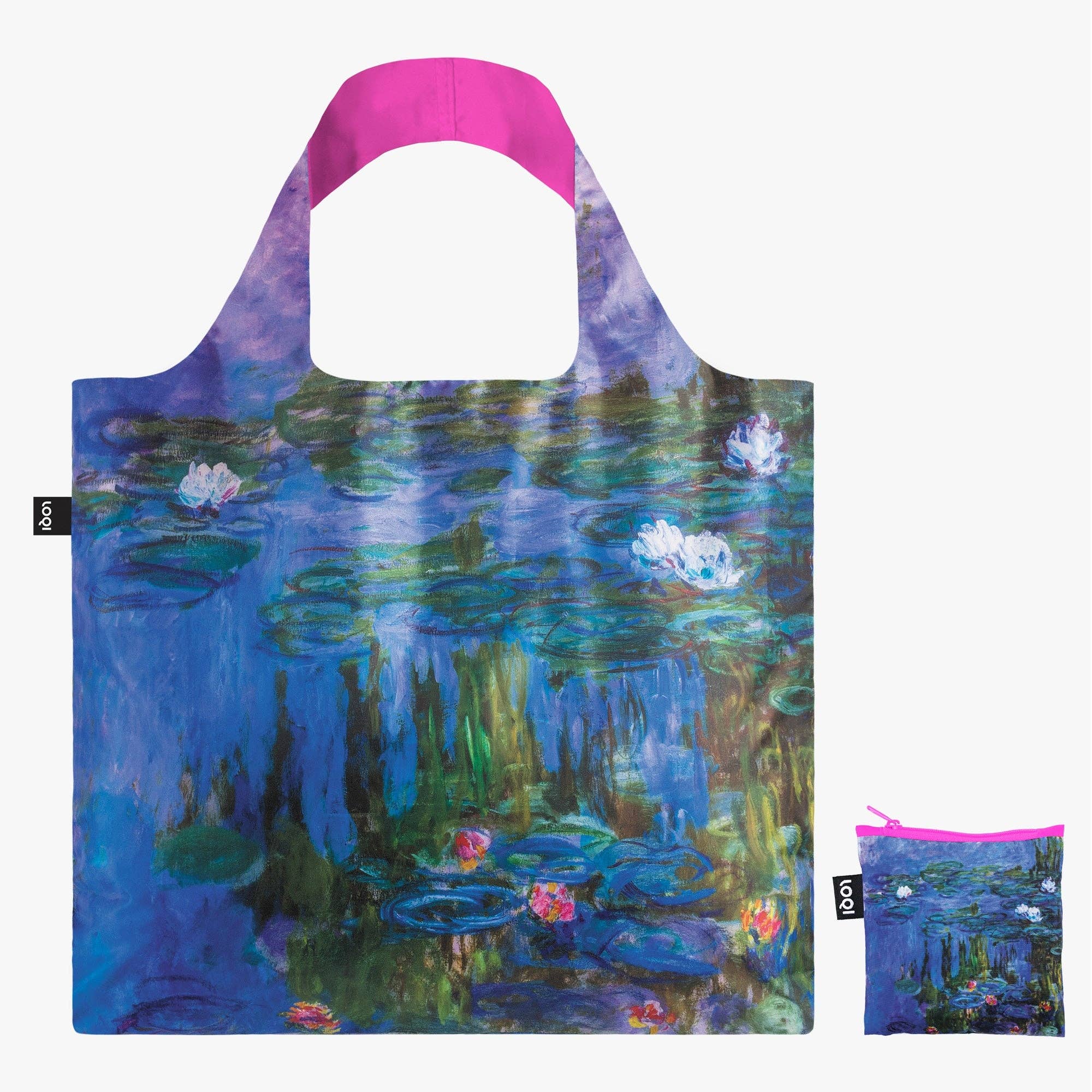 CLAUDE MONET Water Lillies Neon Pink Bag