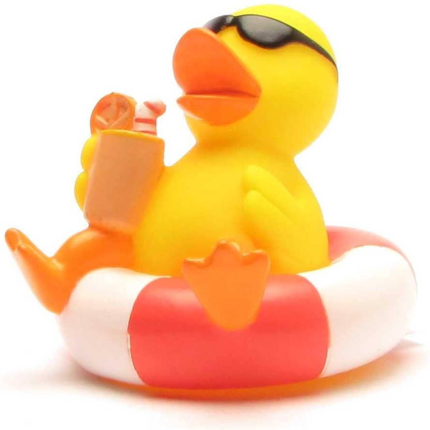 Rubber duck in a swimming band - rubber duck