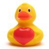 Rubber duck with heart - rubber duck