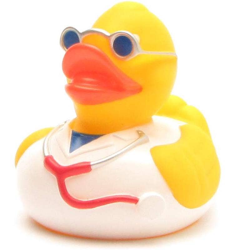 Rubber duck doctor with glasses - rubber duck