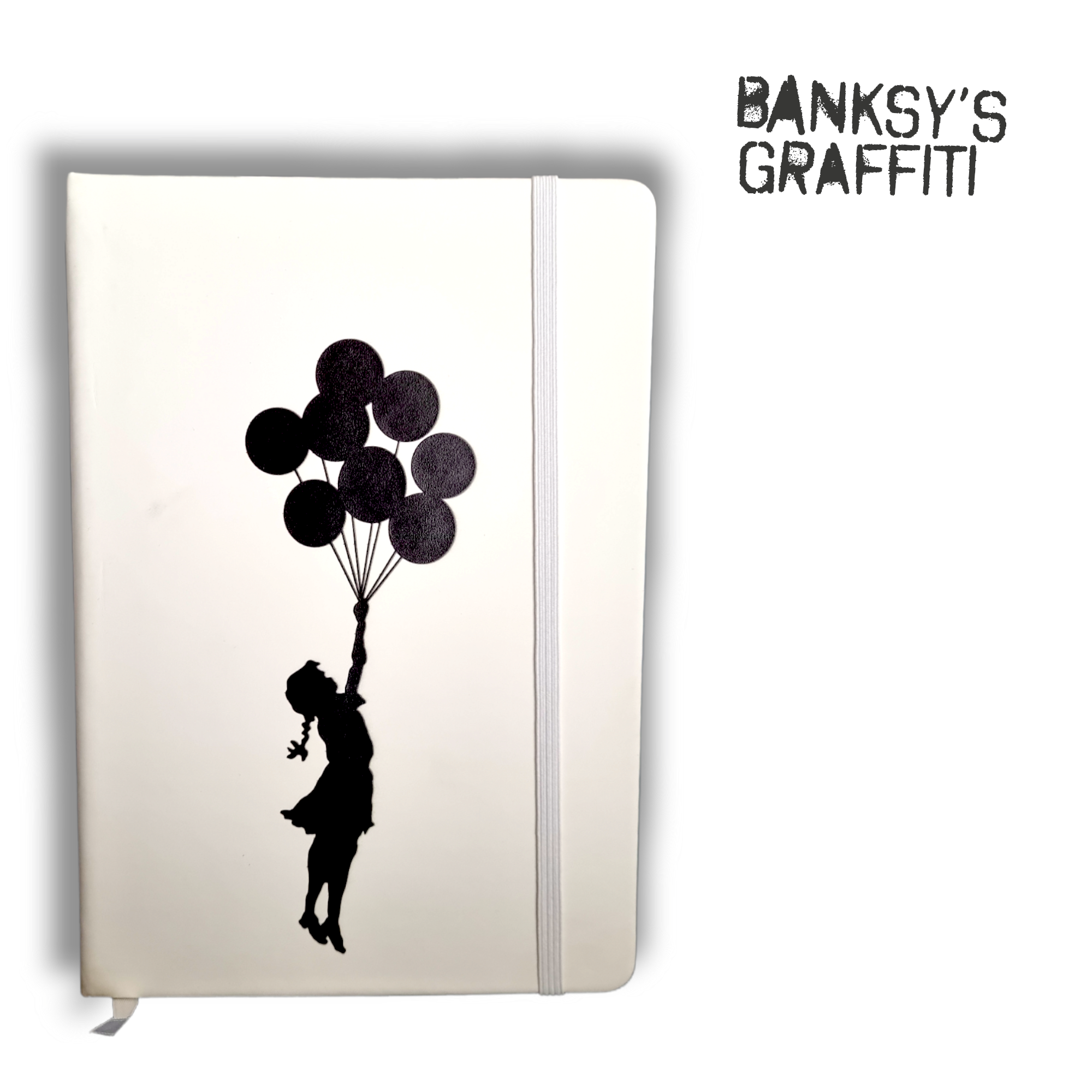Banksy A5 Notebook - Flying Balloons Girl