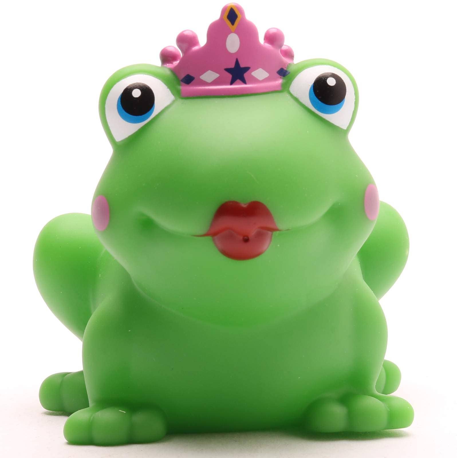 Frog queen with pink crown - bath toy