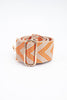 Woven Two Tone Chevron Print Bag Strap in Orange