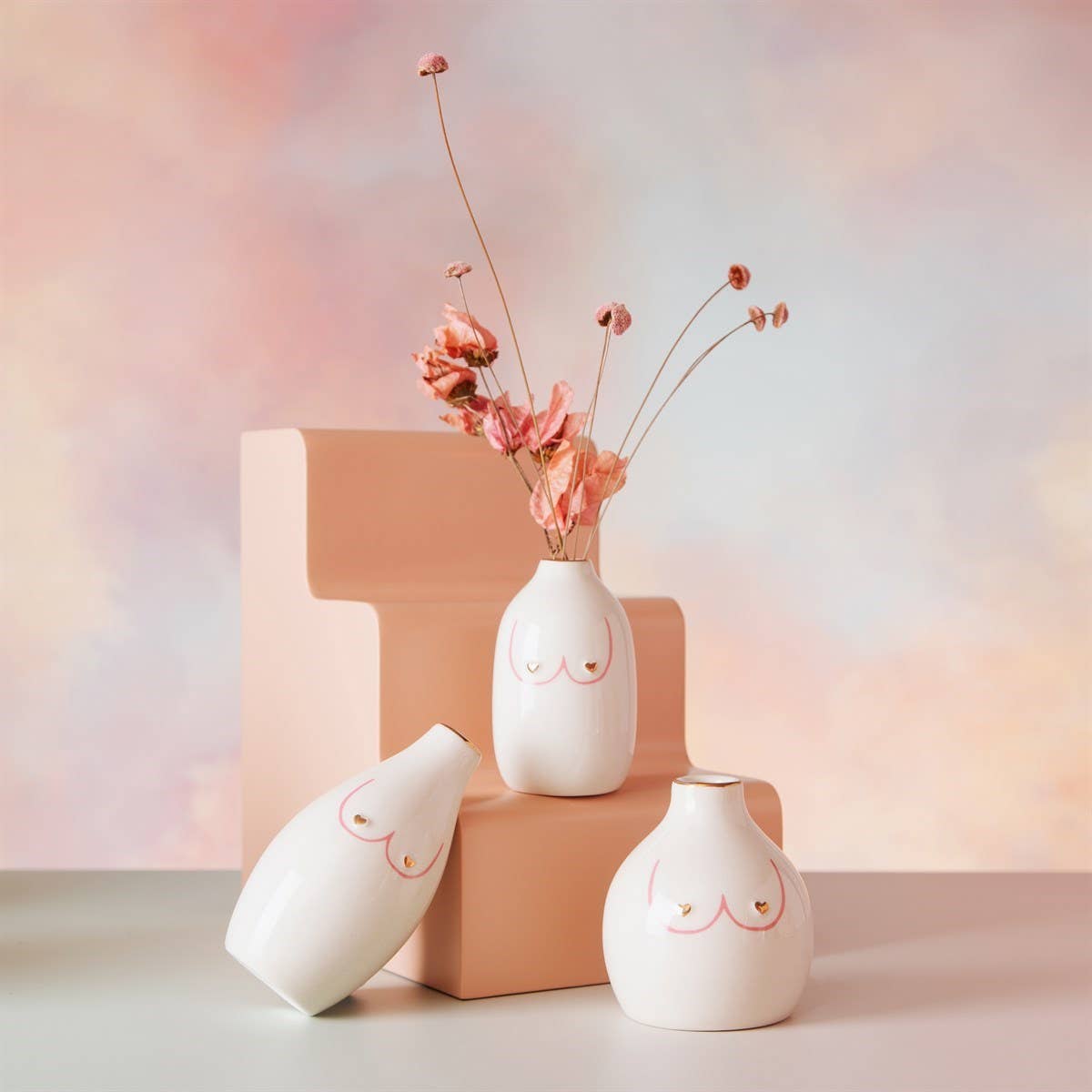 Girl Power Boobies Vases- Set Of 3