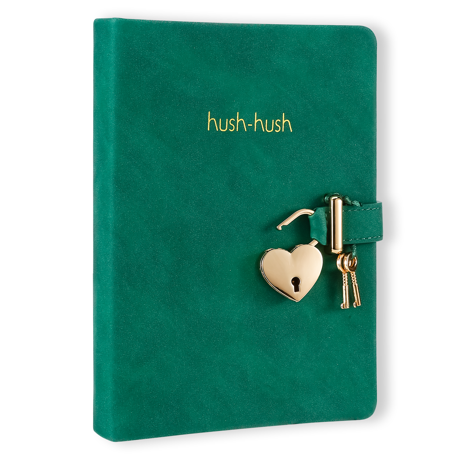 Heart Lock Journal for Girls with 2 Keys (Moss Green)