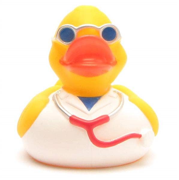 Rubber duck doctor with glasses - rubber duck