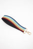 Rainbow Glitter Striped Wrist Strap in Multicolour