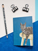 Cat notebook in DIN A6 format with 40 blank pages