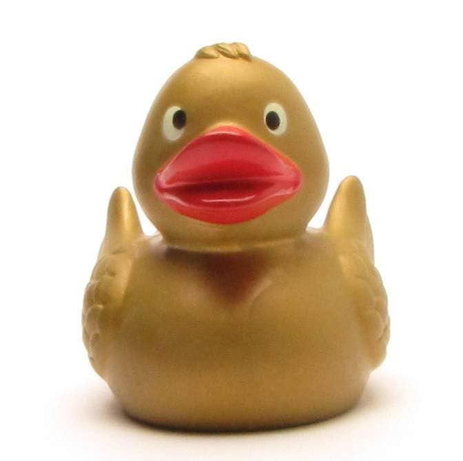 Elegant rubber duck in gold - rubber duck