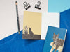 Cat notebook in DIN A6 format with 40 blank pages