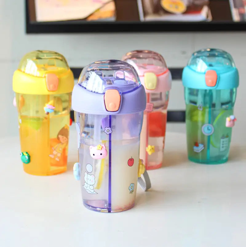 Cute Kawaii Double Drinking Bottle, Tritan Bottle