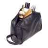Load image into Gallery viewer, Brown and Black Leather Wash Bag - - Handmade