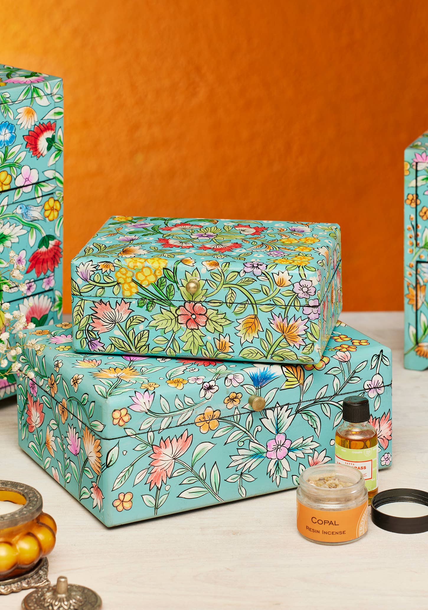 Saanvi Handpainted Floral Large Box