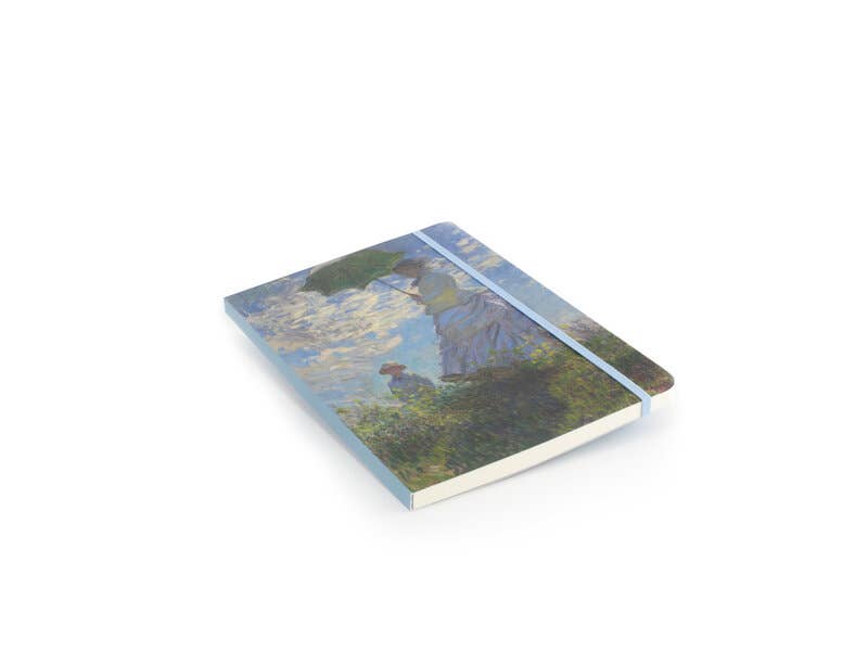 Softcover notebook, A5, Claude Monet, Woman with Parasol