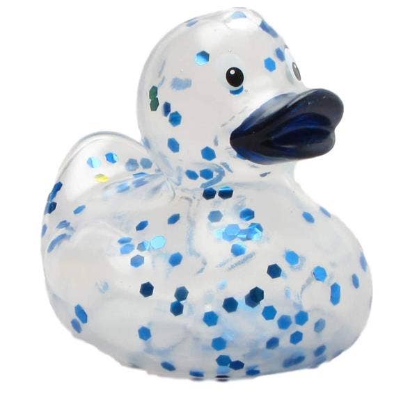 Blue glitter rubber duck - rubber duck