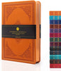Vintage Classic Style Diary Notebook Vegan Leather (Orange)S